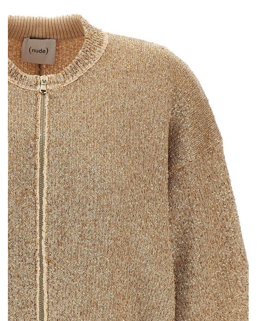 Nude Natural Sequin Cardigan