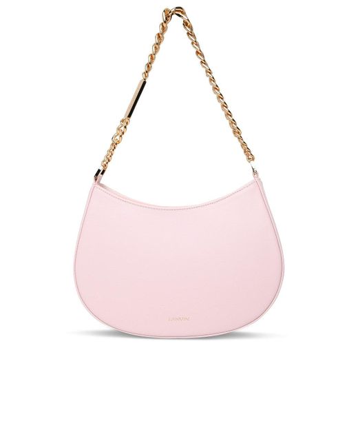 Lanvin Pink Leather Chain Hobo Pm Bag - Save 3% - Lyst