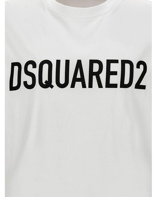 DSquared² Gray Logo T-Shirt for men