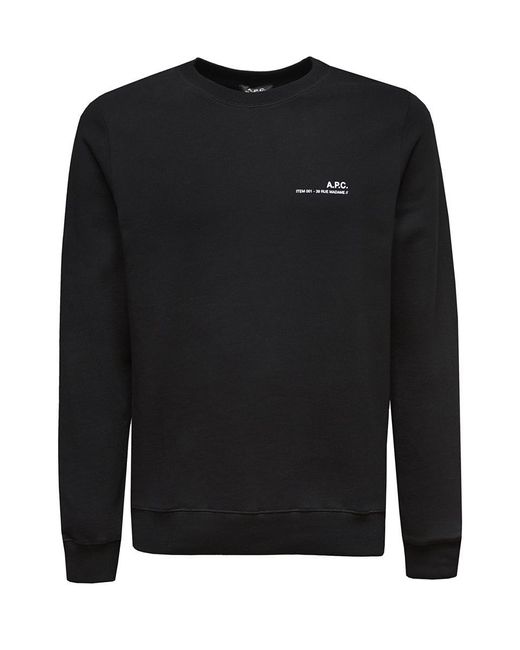 A.P.C. Black Sweatshirt for men