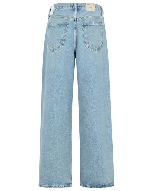 Agolde Blue Low Slung Baggy Jeans