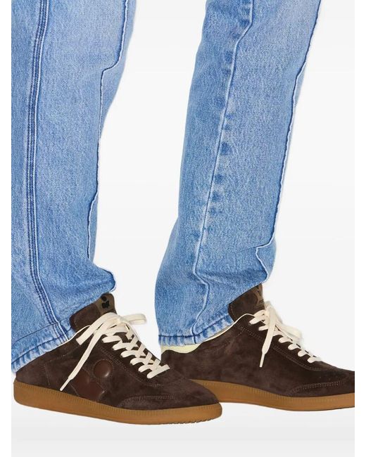 Isabel Marant Brown Bryce Low-Top Suede Sneakers Shoes