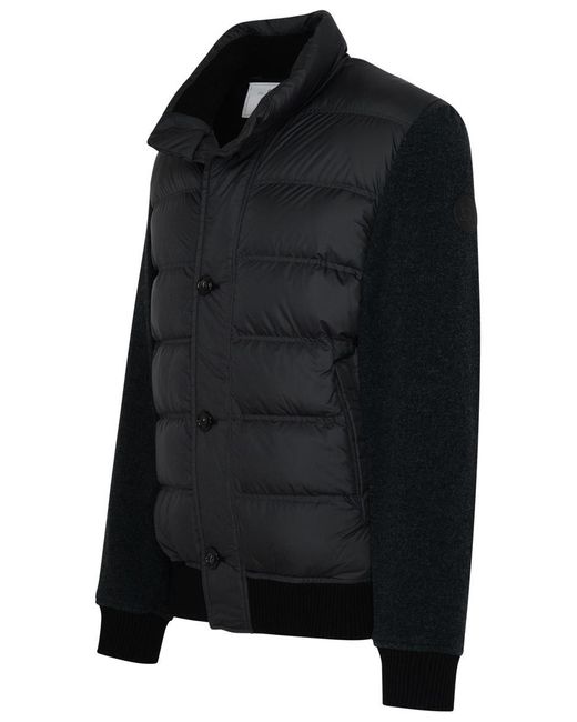 Woolrich Black Grey Wool Blend Jacket for men