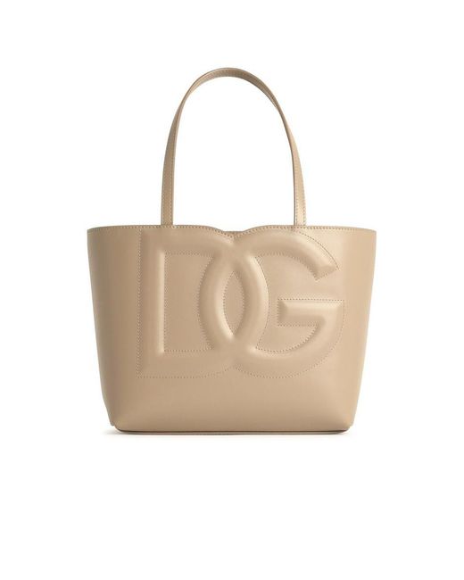 Dolce & Gabbana Natural Structured Shopping Bag
