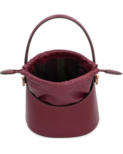 Etro Red Saturno Mini Bucket Bag