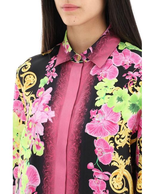 Versace Versace Orchid Silk Shirt