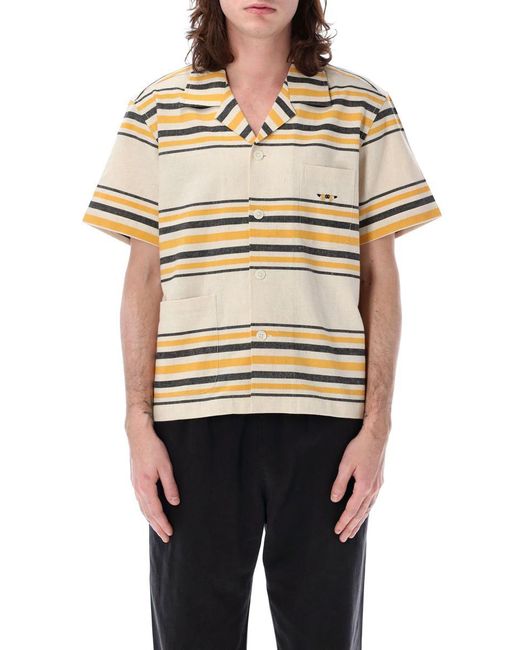 Bode Natural Namesake Stripe Ss Shirt for men