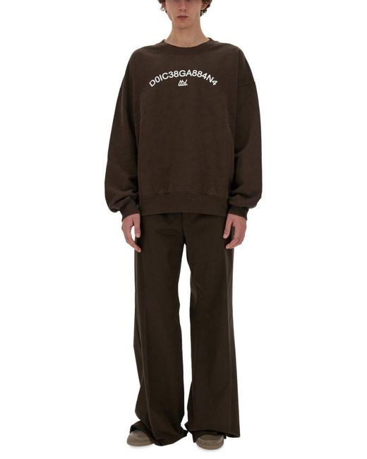 Dolce & Gabbana Brown Sweatshirt With Logo for men