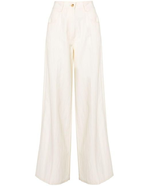 Forte Forte White Cotton Blend Trousers