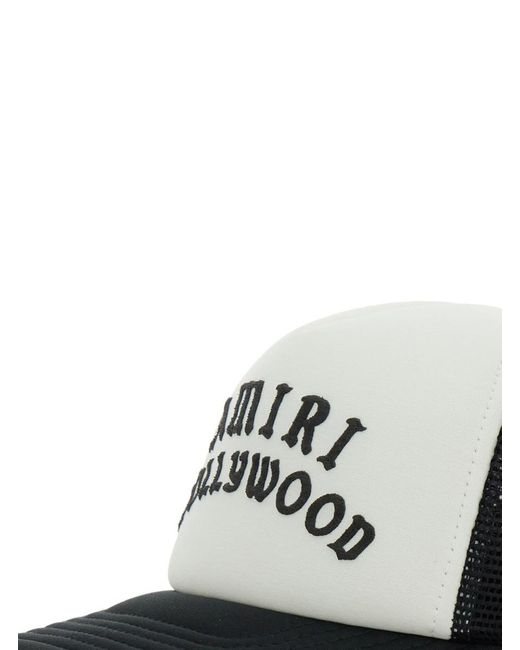 Amiri Black Baseball Cap With Logo Lettering On The Front And Mehs Panels for men
