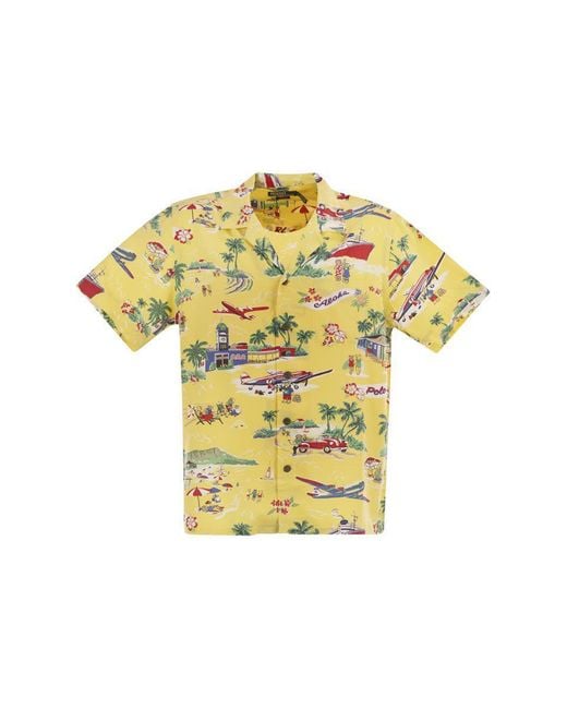Polo Ralph Lauren Yellow Polo Bear Classic-Fit Saharan Shirt for men