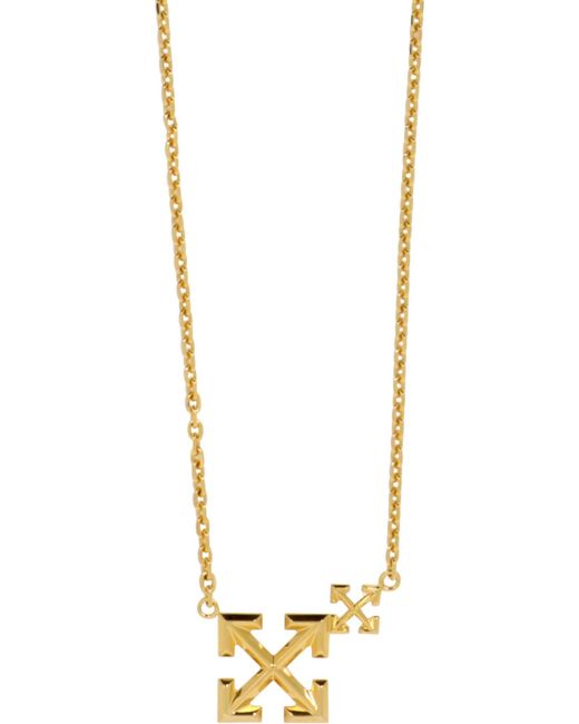 White Womens Necklaces Off-White c/o Virgil Abloh Necklaces Off-White c/o Virgil Abloh Gold-tone Necklace in Metallic 
