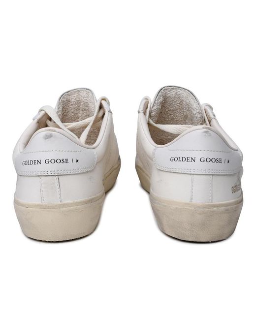Golden Goose Deluxe Brand White 'Soul Star' Leather Sneakers for men