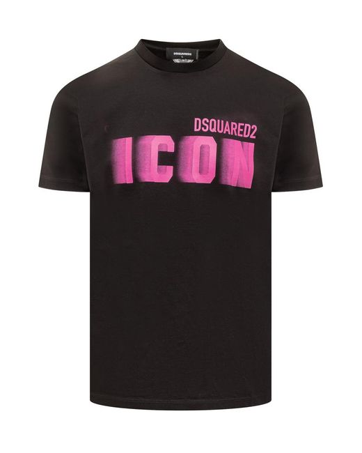 DSquared² Black Icon Collection Icon Blur T-Shirt for men