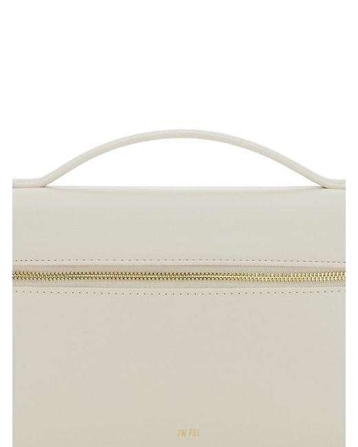 JW PEI White 'Thea' Handbag With Adjustable And Removable Shoulder Strap And Logo Lettering On The Front