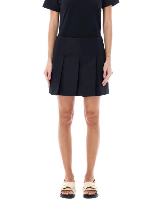 Marni Black Pleated Mini Skirt