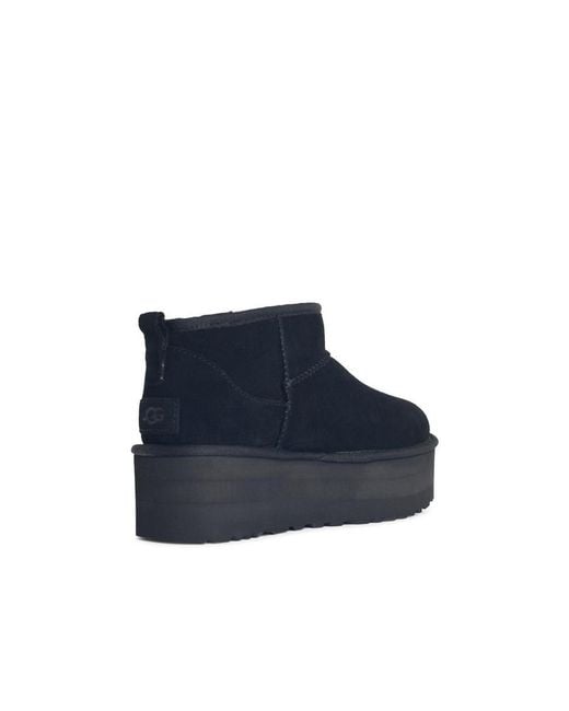 Ugg Blue Classic Ultra Mini Platform' Suede Boots