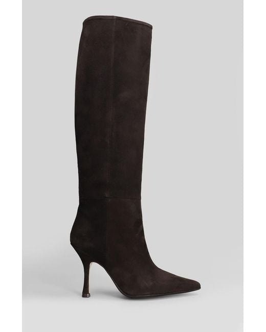 Anna F. Black High Heels Boots