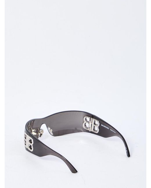 Balenciaga White Bossy Mask Sunglasses