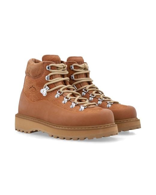 Diemme Brown Roccia Vet Gomma Cognac Leather Boots