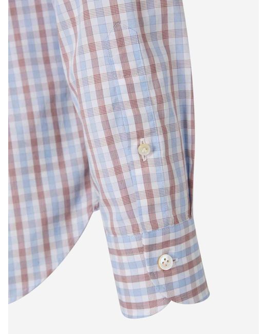 Vincenzo Di Ruggiero Multicolor Cotton Check Shirt for men