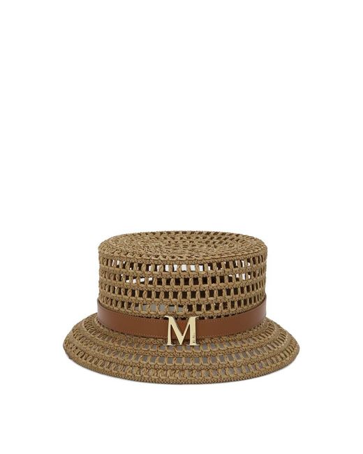 Max Mara Metallic Mesh Cloche Hat