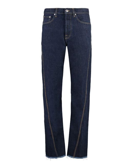 Lanvin Blue 5-pocket Straight-leg Jeans for men
