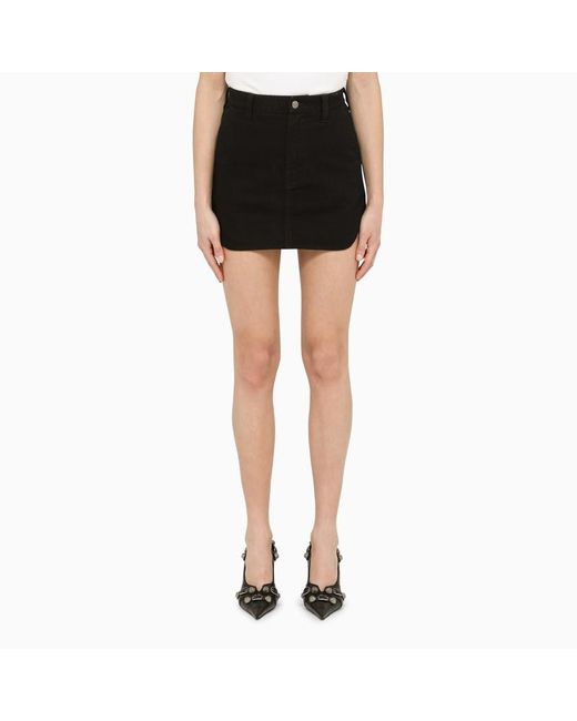 Wardrobe NYC Black Mini Skirt In Denim