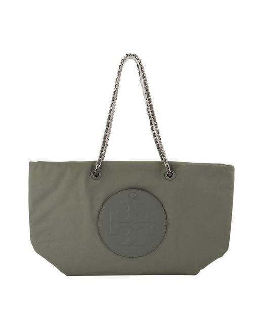 Tory Burch Green Ella Chain Zip Tote