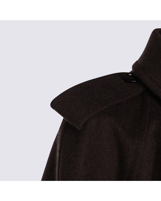 Burberry Black Dark Cashmere Coat