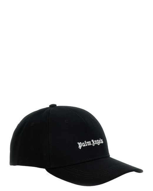 Palm Angels Black Classic Logo Hats for men