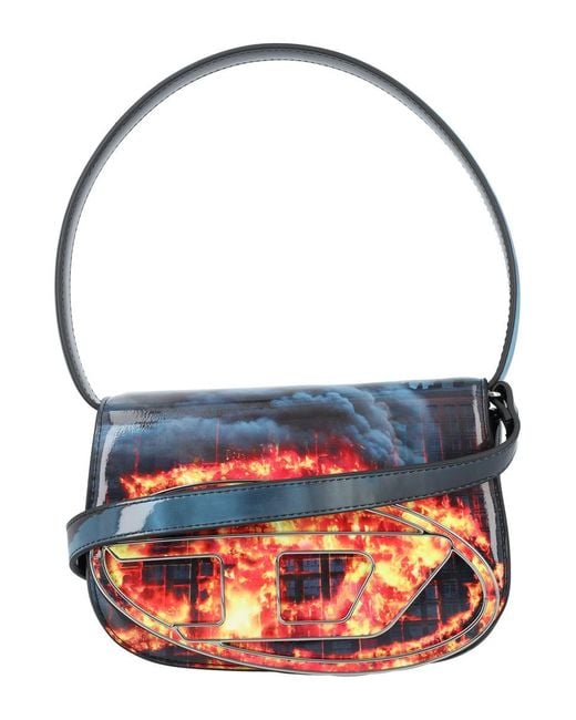 DIESEL Blue 1Dr Flame Shoulder Bag