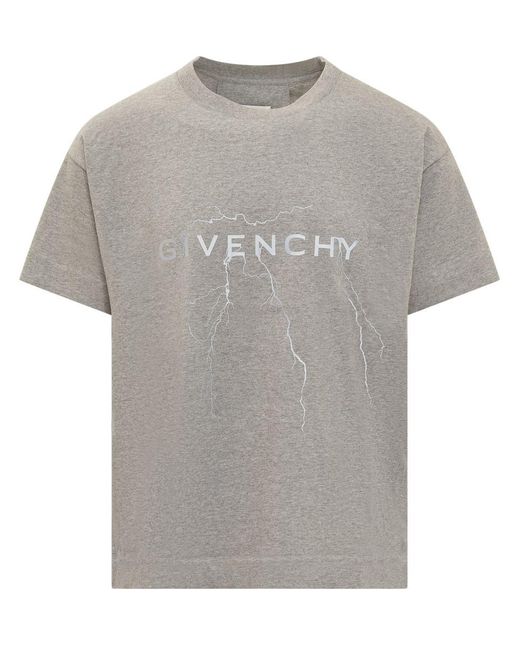 Givenchy Gray Cotton Reflective T-shirt for men