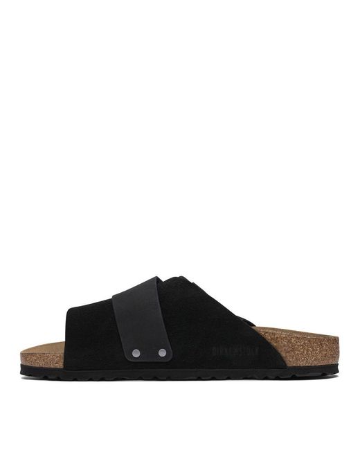 Birkenstock Black "Kyoto" Slides for men