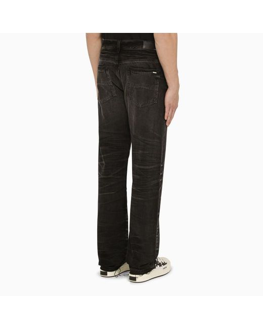 Amiri Black Washed Denim Jeans for men