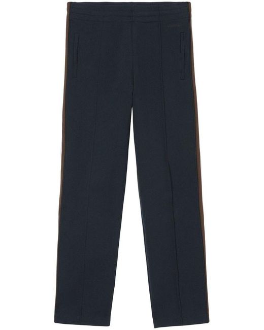 Burberry Blue Pants With Striped Bands for men