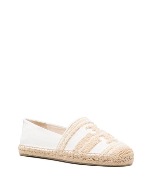 Tory Burch Natural Double T Espadrilles