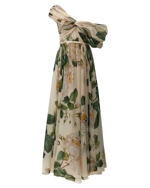 Giambattista Valli Green 'Giant Bloom' Floral Print Dress
