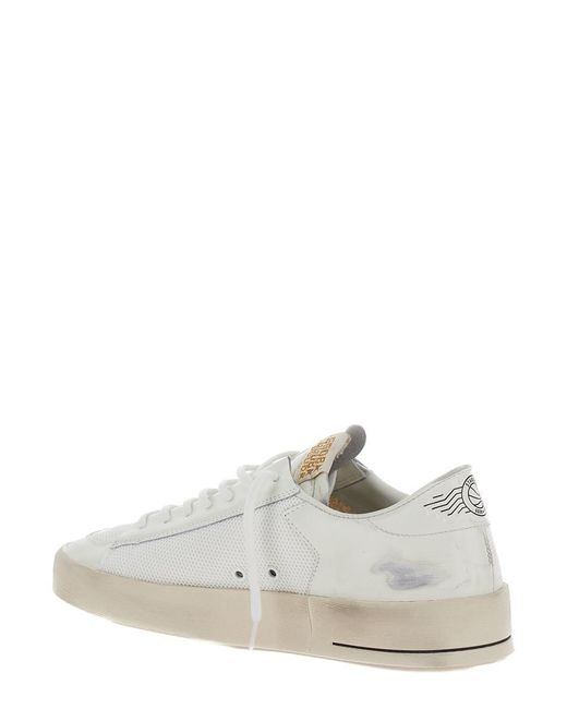 Golden Goose Deluxe Brand White 'Stardan' Low Top Sneakers With Star Patch for men