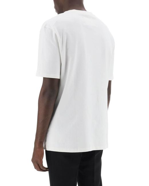 Jil Sander White T-Shirt With Logo Print for men