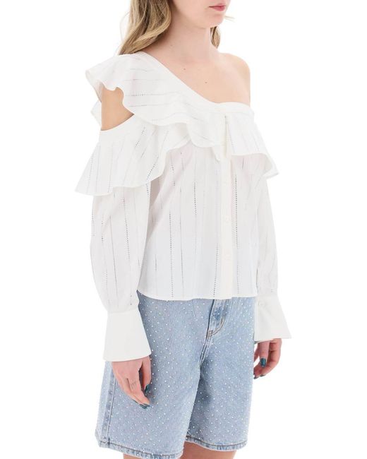 Self-Portrait White Self Portrait Off-shoulder Blouse With