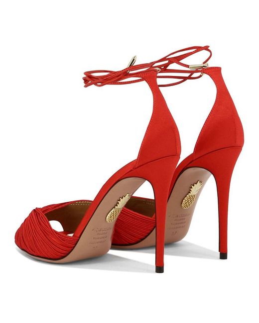 Aquazzura Red "bellini Beauty 105" Sandals