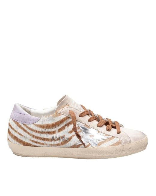 Golden Goose Deluxe Brand Pink Suede And Ponyskin Sneakers