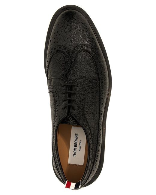 Thom Browne Black Classic Longwing Brogue Shoes for men