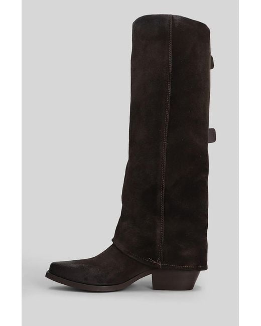 METISSE Black Texan Boots