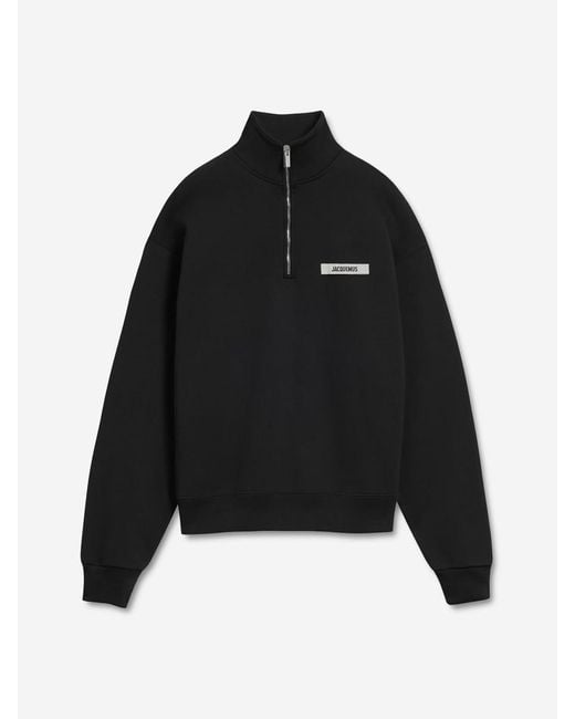 Jacquemus Black Round Neck Sweater for men