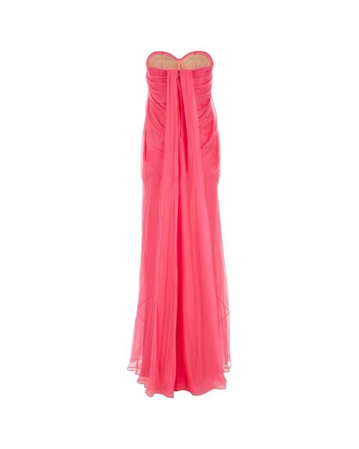 Alexander McQueen Pink Silk Dress,