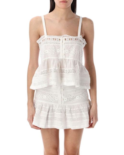 Isabel Marant White Denys Top