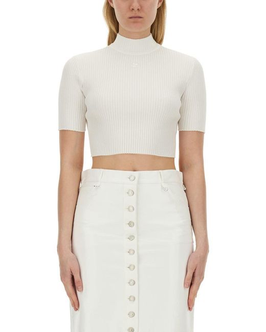 Courreges White Top Cropped