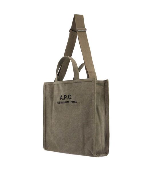 A.P.C. Brown Récupération Canvas Shopping Bag for men